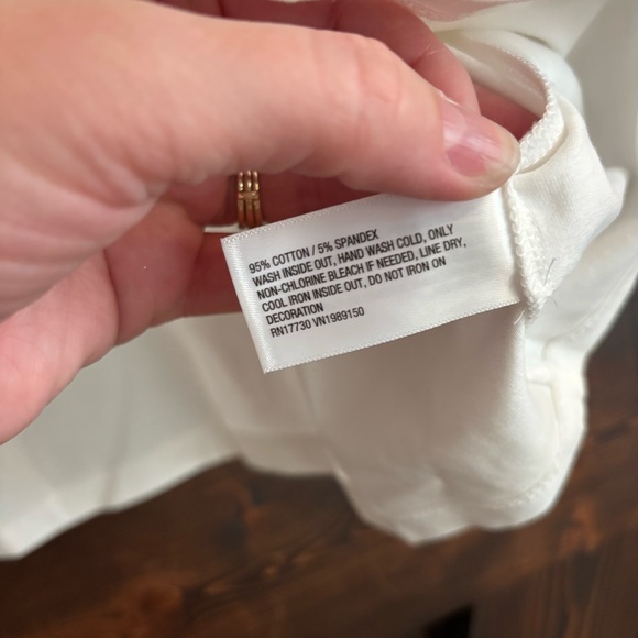 a new day x Target White Short Sleeve Top Bow Silver Rhinestone Beaded Neckline - Picture 5 of 9